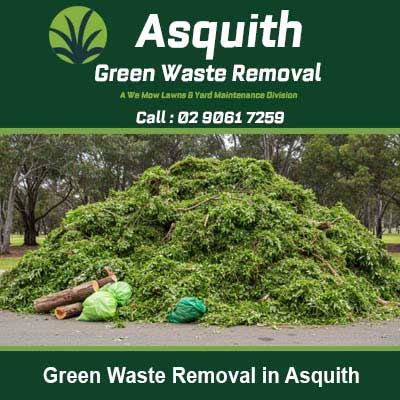 Large pile of green waste ready for collection in Asquith