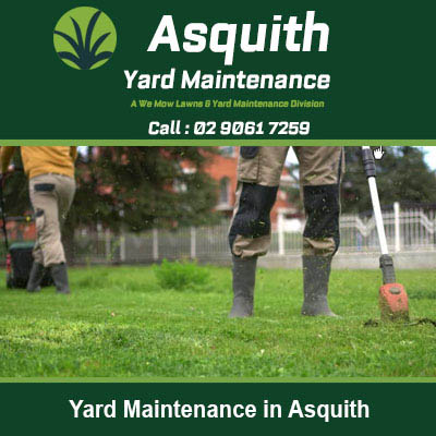 Person with yard maintenance equipment in Asquith